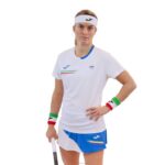 Joma 82P4R1809 أبيض قميص الاتحاد الايطالى للتنس كم قصير نحيف - Image 3