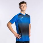 Joma 82P4R182 الأزرق الملكي الأسود قميص بأكمام قصيرة النمر v رجال - Image 3