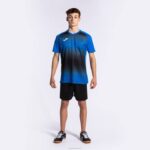 Joma 82P4R182 الأزرق الملكي الأسود قميص بأكمام قصيرة النمر v رجال - Image 7