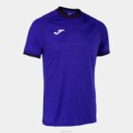 Joma 82P4R183 أرجواني قميص ذهبي كم قصير v رجال