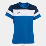 Joma 82P4R1873 الأزرق الملكي الأزرق الداكن الأبيض قميص بأكمام قصيرة طاقم رابعا نحيف