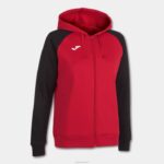 Joma 82P4R1896 أحمر أسود أكاديمية جاكيت مقنع رابعًا نحيف