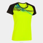 Joma 82P4R1908 نيون أصفر أسود قميص قصير الأكمام النخبة x نحيف