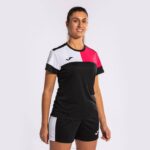 Joma 82P4R1915 أسود أبيض وردي قميص طاقم قصير الأكمام v نحيف - Image 4
