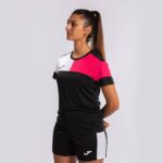 Joma 82P4R1915 أسود أبيض وردي قميص طاقم قصير الأكمام v نحيف - Image 7