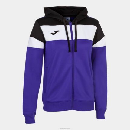 Joma 82P4R1932 أرجواني أسود أبيض طاقم سترة مقنعين الرابع نحيف