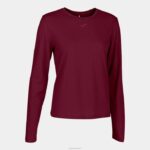Joma 82P4R1952 بورجوندي قميص طويل الأكمام عضوي نحيف