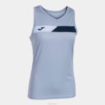 Joma 82P4R1956 السماء الزرقاء البحرية الزرقاء البيضاء بلا أكمام تي شيرت المحكمة نحيف