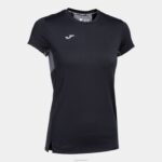 Joma 82P4R1959 أسود قميص قصير الأكمام المستكشف نحيف