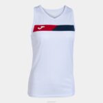 Joma 82P4R1964 أبيض أحمر أزرق كحلي بلا أكمام تي شيرت المحكمة نحيف