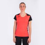 Joma 82P4R2012 نيون المرجان الأسود قميص قصير الأكمام سجل الثاني نحيف - Image 2