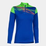 Joma 82P4R2021 الأزرق الملكي الأخضر الفلوريسنت قميص من النوع الثقيل النخبة x نحيف