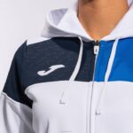 Joma 82P4R2022 الأبيض الأزرق الملكي الأزرق الداكن طاقم سترة مقنعين v نحيف - Image 6