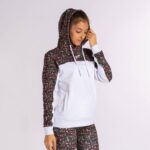 Joma 82P4R2040 أبيض وردي كاكي دافني سترة مقنعين نحيف - Image 5