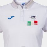 Joma 82P4R2092 أبيض قميص بولو قصير الاكمام الاتحاد الايطالي للتنس نحيف - Image 3