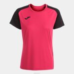 Joma 82P4R2112 الفوشيه الأسود قميص بأكمام قصيرة أكاديمية رابعا نحيف