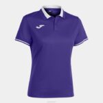 Joma 82P4R2125 أبيض أرجواني بطولة قميص بولو قصير الاكمام vi نحيف