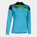 Joma 82P4R2131 الفلورسنت الفيروز الأسود قميص من النوع الثقيل النخبة x نحيف