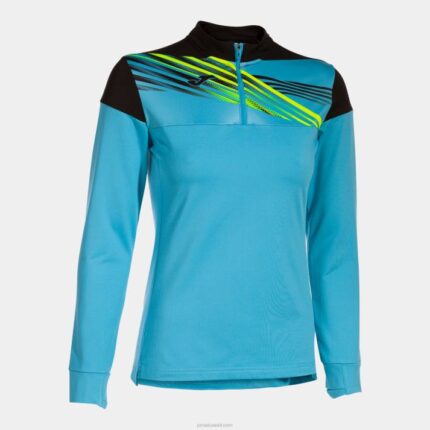 Joma 82P4R2131 الفلورسنت الفيروز الأسود قميص من النوع الثقيل النخبة x نحيف