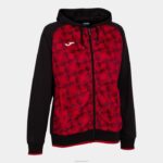 Joma 82P4R2197 أسود أحمر سترة سوبرنوفا مقنعين III نحيف