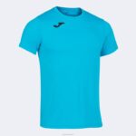 Joma 82P4R21 الفيروز الفلوري قميص قصير الأكمام سجل الثاني رجال