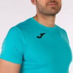 Joma 82P4R21 الفيروز الفلوري قميص قصير الأكمام سجل الثاني رجال - Image 5