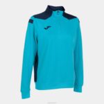 Joma 82P4R2236 الفلورسنت الفيروز الأزرق الداكن بطولة قميص من النوع الثقيل vi نحيف