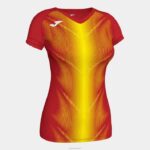 Joma 82P4R2253 احمر اصفر قميص بأكمام قصيرة أوليمبيا نحيف