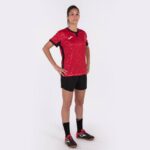 Joma 82P4R2257 أحمر أسود قميص قصير الأكمام toletum الثاني نحيف - Image 5