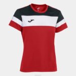Joma 82P4R2258 أحمر أسود أبيض قميص بأكمام قصيرة طاقم رابعا نحيف
