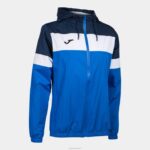 Joma 82P4R2311 الأزرق الملكي الأزرق الداكن الأبيض طاقم سترة المطر رابعا نحيف
