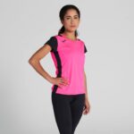 Joma 82P4R2332 نيون وردي أسود قميص قصير الأكمام سجل الثاني نحيف - Image 2