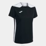 Joma 82P4R2339 أسود أبيض بطولة قميص قصير الأكمام سادسا نحيف