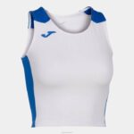 Joma 82P4R2367 أبيض أزرق ملكي سجل أعلى الخزان الثاني نحيف