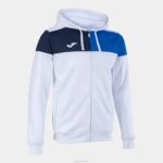 Joma 82P4R238 الأبيض الأزرق الملكي الأزرق الداكن طاقم سترة مقنعين v رجال