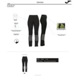 Joma 82P4R2397 أسود مستكشف السراويل الطويلة نحيف - Image 5