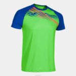 Joma 82P4R239 الفلورسنت الأخضر والأزرق الملكي قميص قصير الأكمام النخبة x رجال