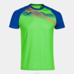 Joma 82P4R239 الفلورسنت الأخضر والأزرق الملكي قميص قصير الأكمام النخبة x رجال - Image 3