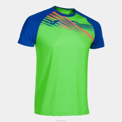 Joma 82P4R239 الفلورسنت الأخضر والأزرق الملكي قميص قصير الأكمام النخبة x رجال