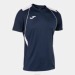 Joma 82P4R240 الأزرق الداكن الأبيض قميص بطولة قصيرة الأكمام السابع رجال