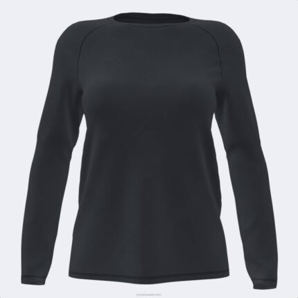 Joma 82P4R2411 أسود قميص بأكمام طويلة دافني نحيف