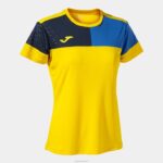 Joma 82P4R2417 الأصفر الأزرق الملكي الأزرق الداكن قميص طاقم قصير الأكمام v نحيف