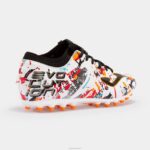 Joma 82P4R2419 أبيض أسود برتقالي حذاء كرة القدم تطور 23 عشب صناعي - Image 3