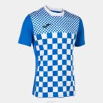 Joma 82P4R241 أزرق ملكي أبيض قميص بأكمام قصيرة العلم iii رجال