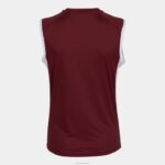 Joma 82P4R2427 بورجوندي أبيض تي شيرت بدون أكمام سوبرنوفا الثاني نحيف - Image 2