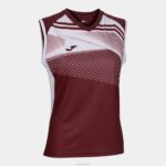 Joma 82P4R2427 بورجوندي أبيض تي شيرت بدون أكمام سوبرنوفا الثاني نحيف