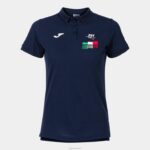 Joma 82P4R2432 الأزرق الداكن قميص بولو قصير الاكمام الاتحاد الايطالي للتنس نحيف