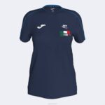 Joma 82P4R2433 الأزرق الداكن قميص الاتحاد الايطالى للتنس كم قصير نحيف