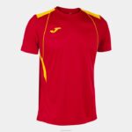 Joma 82P4R243 احمر اصفر قميص بطولة قصيرة الأكمام السابع رجال