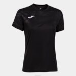 Joma 82P4R2440 أسود قميص قصير الأكمام مونتريال نحيف